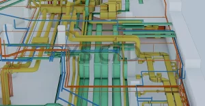 3D M&E (MEP) coordinated drawings